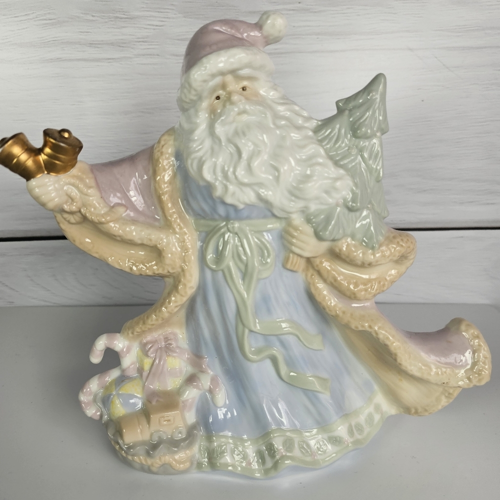 Old World Folklore Santa Claus Vintage Christmas 10" Table Top Ceramic